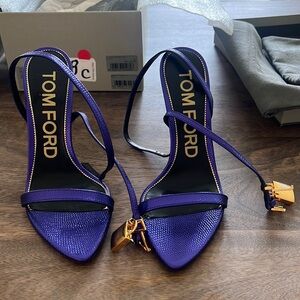 Tom ford padlock 105MM leather high heel sandals